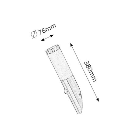 Rabalux 8266 - Utomhus Väggbelysning med sensor INOX Fackla 1xE27/25W/230V IP44