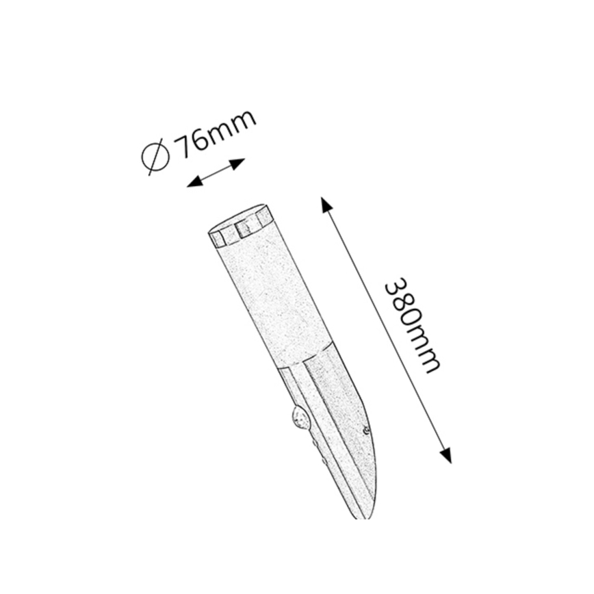 Rabalux 8266 - Utomhus Väggbelysning med sensor INOX Fackla 1xE27/25W/230V IP44