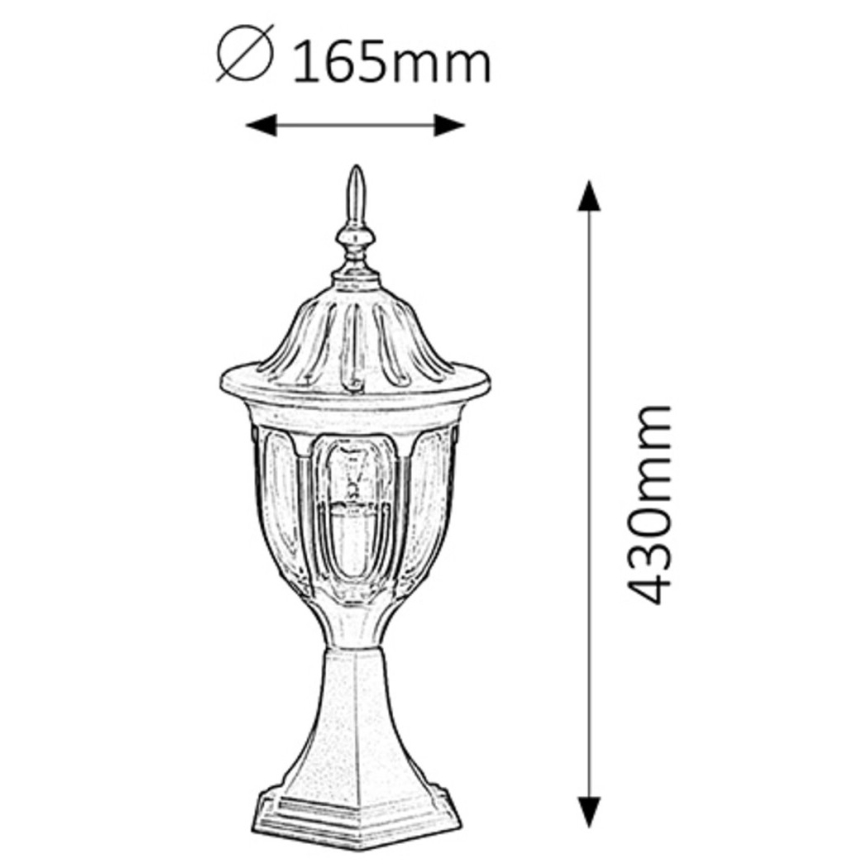 Rabalux 8343 - Utomhuslampa MILANO 1xE27/60W/230V