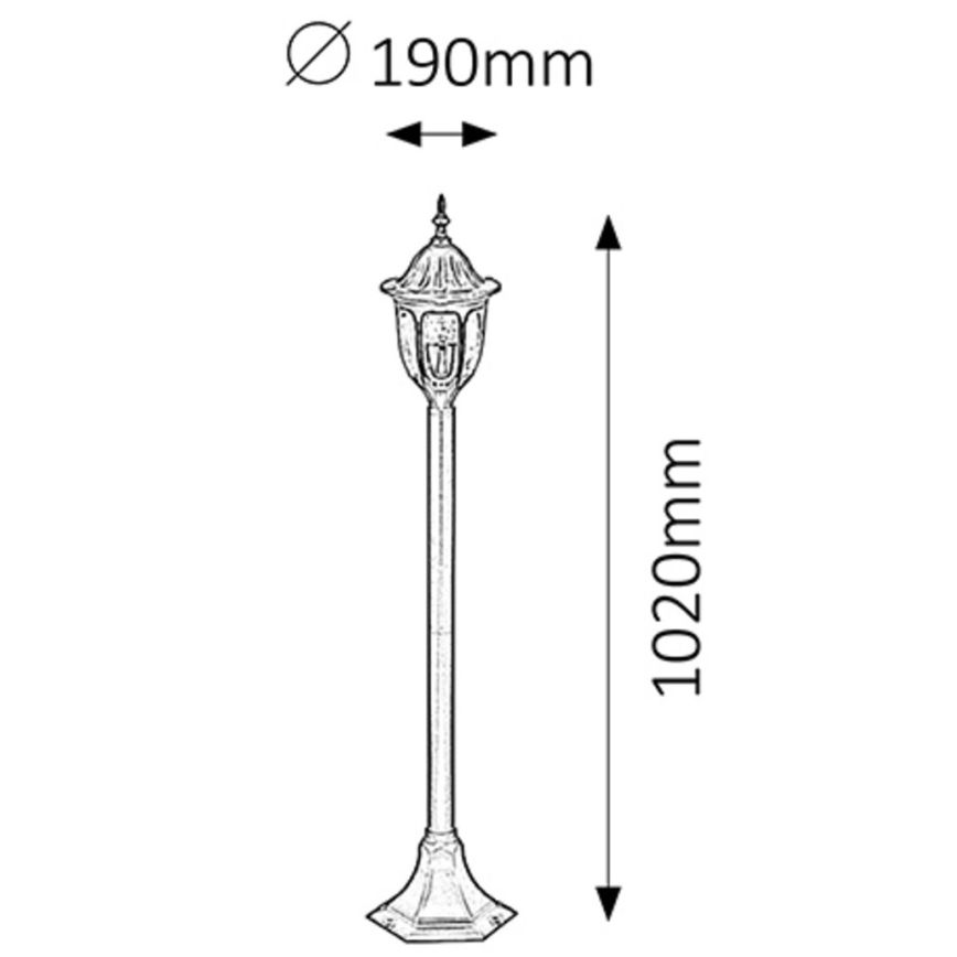 Rabalux 8345 - Utomhuslampa MILANO 1xE27/60W/230V