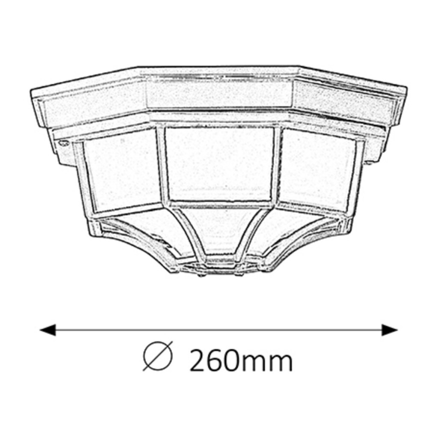 Rabalux 8346 - Utomhus Takbelysning MILANO 1xE27/100W/230V