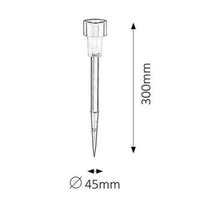 Rabalux 8366 - LED Sollampa 1xLED/0,1W/1xNi-MH IP44