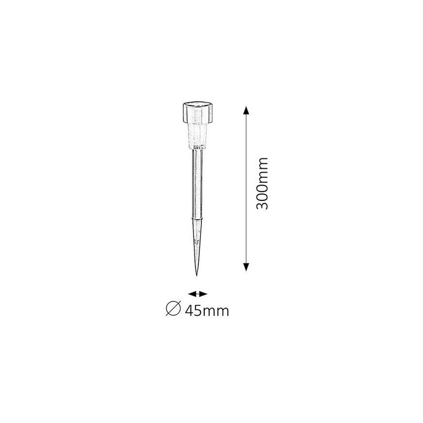 Rabalux 8366 - LED Sollampa 1xLED/0,1W/1xNi-MH IP44