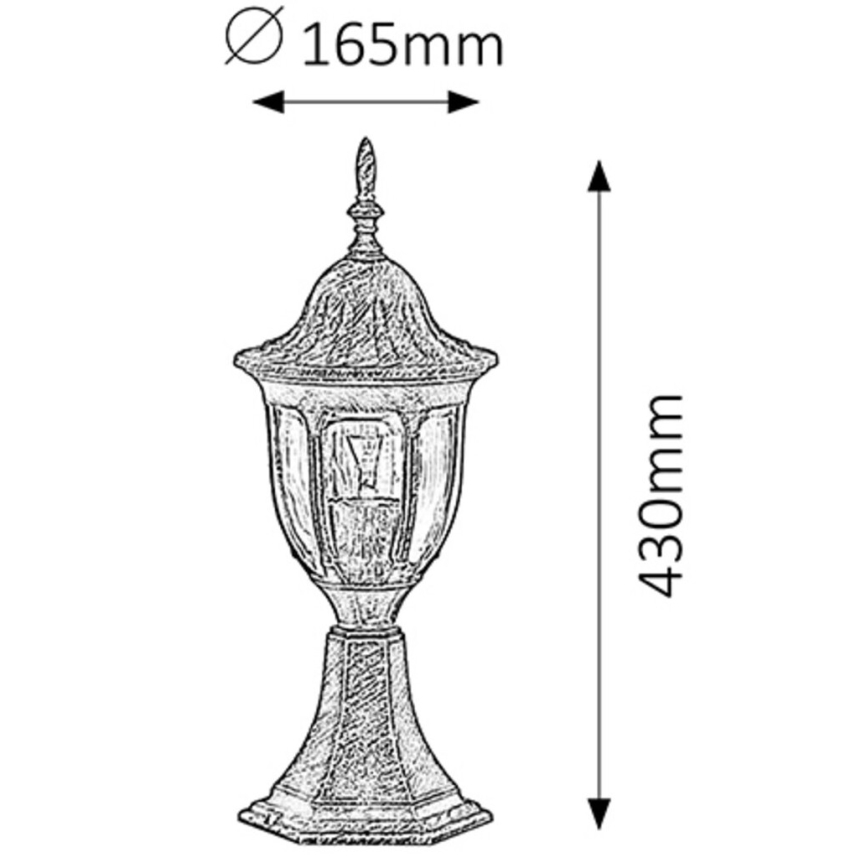 Rabalux 8373 - Utomhuslampa MILANO 1xE27/60W/230V