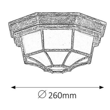 Rabalux 8376 - Utomhus Takbelysning MILANO 1xE27/100W/230V