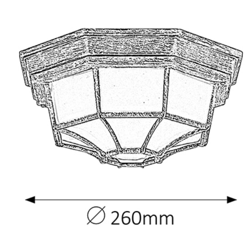 Rabalux 8376 - Utomhus Takbelysning MILANO 1xE27/100W/230V