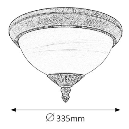 Rabalux 8377 - Utomhus Takbelysning MADRID 2xE27/40W/230V