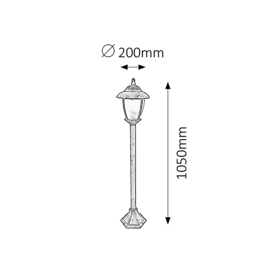 Rabalux - Utomhuslampa 1xE27/60W/230V 105 cm