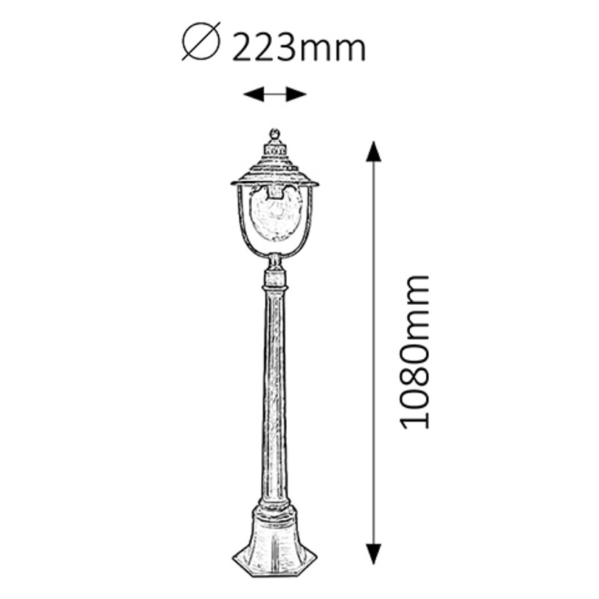 Rabalux 8679 - Utomhuslampa BARCELONA 1xE27/60W/230V
