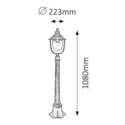 Rabalux 8679 - Utomhuslampa BARCELONA 1xE27/60W/230V