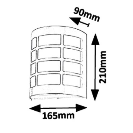 Rabalux 8799 - Utomhus Väggbelysning SEVILLA 1xE27/11W/230V IP44
