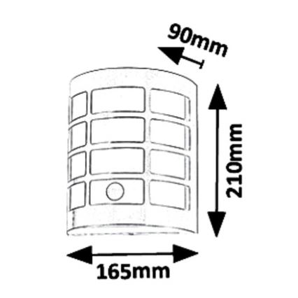 Rabalux 8800 - Utomhus Väggbelysning SEVILLA 1xE27/11W/230V IP44