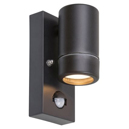 Rabalux 8834 - Utomhus Väggbelysning med sensor MEDINA 1xGU10/10W/230V