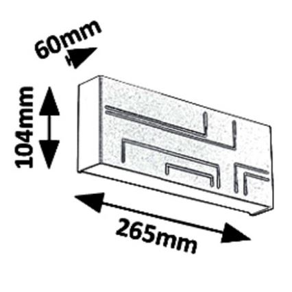 Rabalux 8873 - LED Utomhus Väggbelysning MARIBOR LED/12W/230V IP65