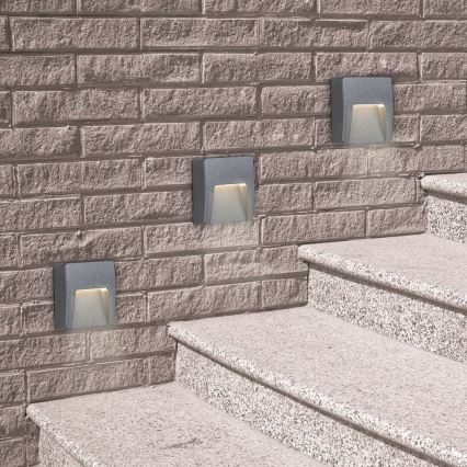 Rabalux 8894 - LED Utomhus Väggbelysning TRENTO LED/3W/230V IP65