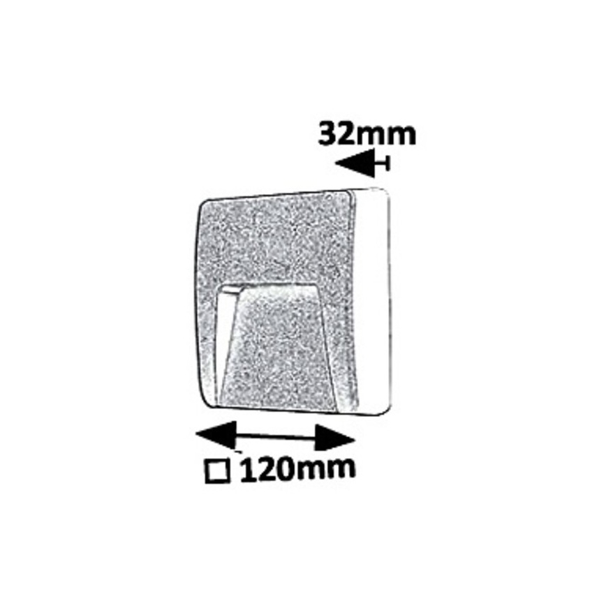 Rabalux 8894 - LED Utomhus Väggbelysning TRENTO LED/3W/230V IP65