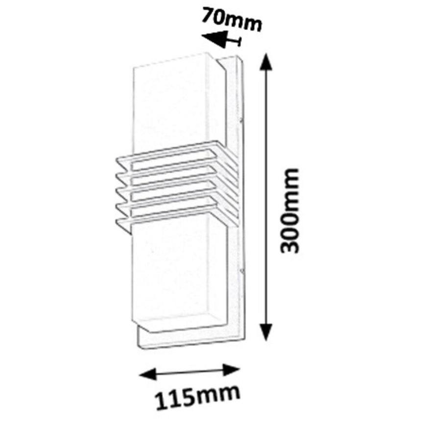 Rabalux 8940 - LED Utomhus Väggbelysning ROCK LED/12W/230V IP44 800lm 4000K