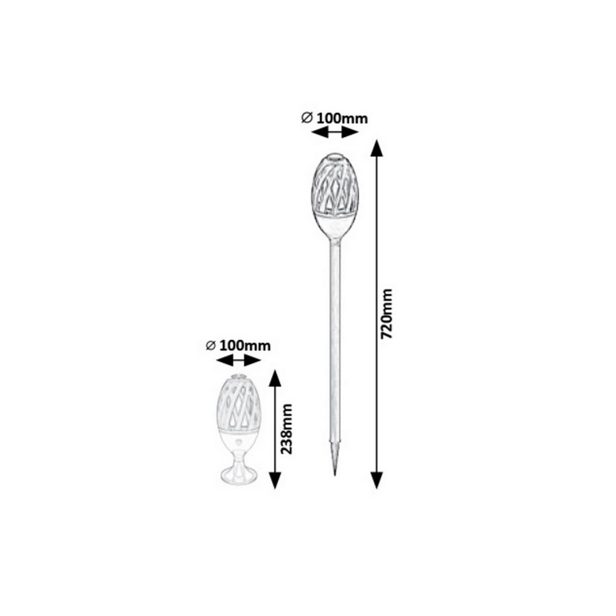 Rabalux 8946 - LED Utomhusbelysning LED/5W/ med Laddningsbara Batterier USB IP65