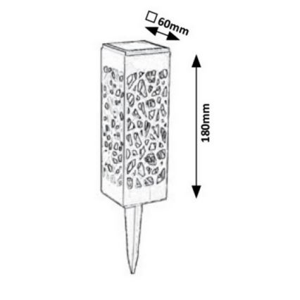Rabalux 8949 - LED Utomhus sollampa MORA LED/0,16W/1xAA IP24