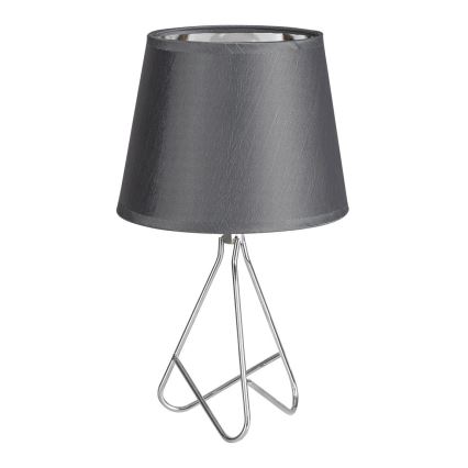 Rabalux - Bordslampa 1xE14/40W/230V grå/skinande krom