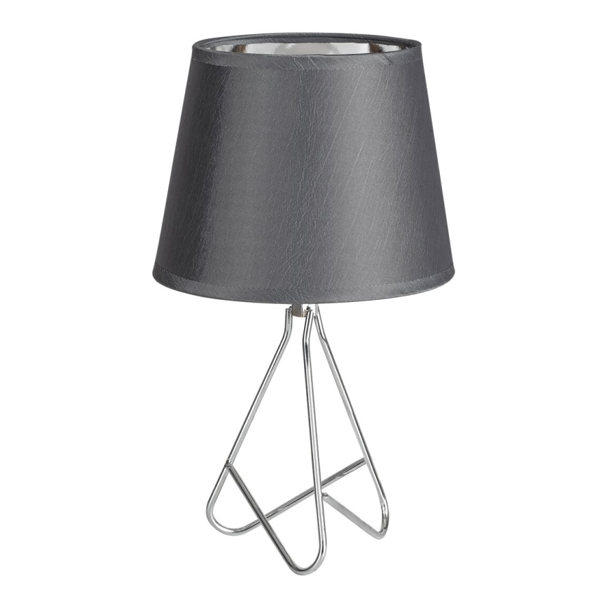 Rabalux - Bordslampa 1xE14/40W/230V grå/skinande krom