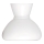 Rabalux - Ersättningsglas för ljuskrona, bordsljus och väggljus E27 diameter 23,5 cm vit