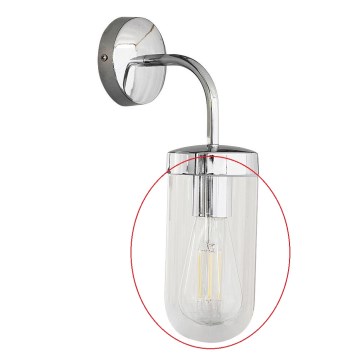 Rabalux - Ersättningsglas för vägglampa E27