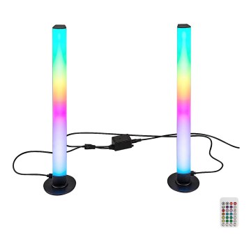Rabalux - KIT 2x LED RGB Ljusreglerad bordslampa PACO LED/5W/5V + fjärrkontroll