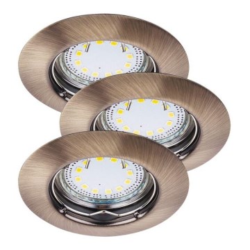 Rabalux - KIT 3xLED Infälld lampa 3xGU10/3W/230V IP40