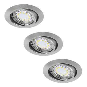 Rabalux - KIT 3xLED Infälld lampa 3xGU10/3W/230V IP40