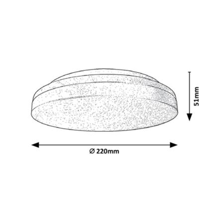 Rabalux - LED Badrumsbelysning tak LED/18W/230V IP54 3000K/4000K/6000K