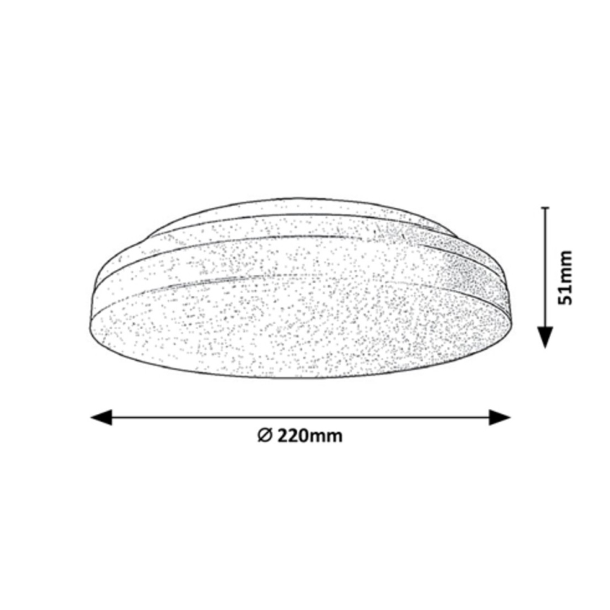 Rabalux - LED Badrumsbelysning tak LED/18W/230V IP54 3000K/4000K/6000K