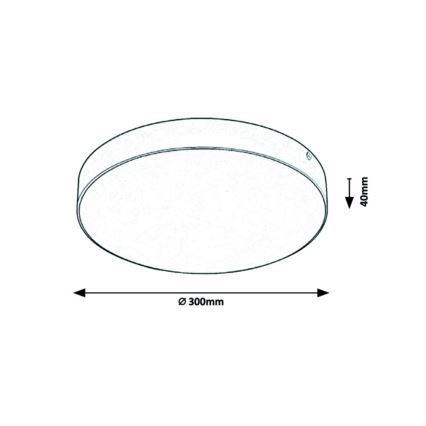 Rabalux - Badrumsplafond LED/24W/230V 2800K/4000K/6000K IP44 svart Ø 30 cm