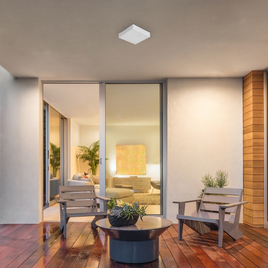 Rabalux - LED taklampa för badrum LED/18W/230V 2800-6000K IP44 vit 17,5x17,5 cm