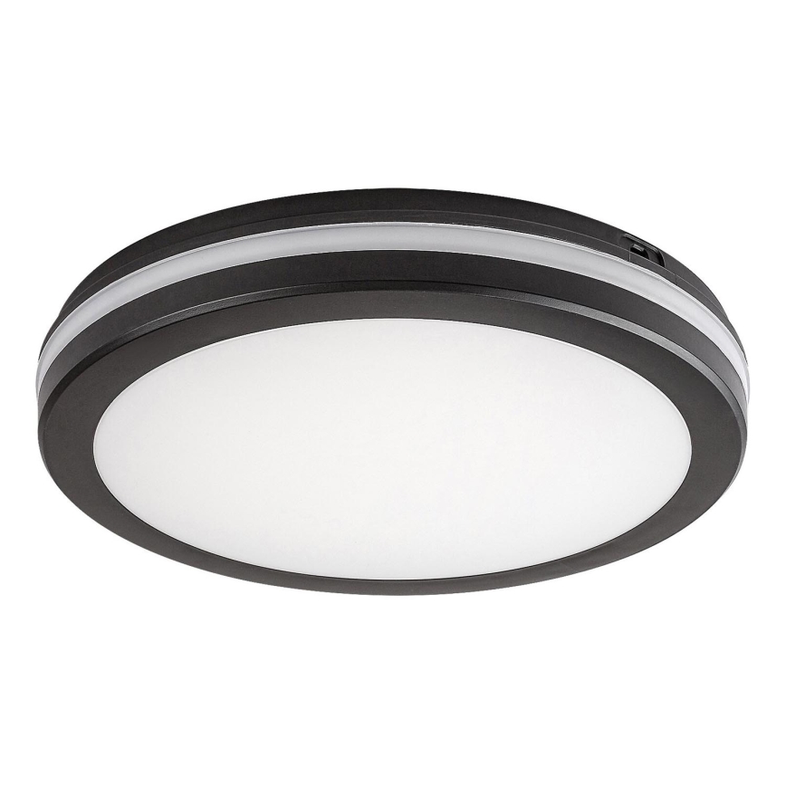 Rabalux - LED badrumstaklampa LED/28W/230V 3000/4000/6500K IP54 svart Ø 30 cm