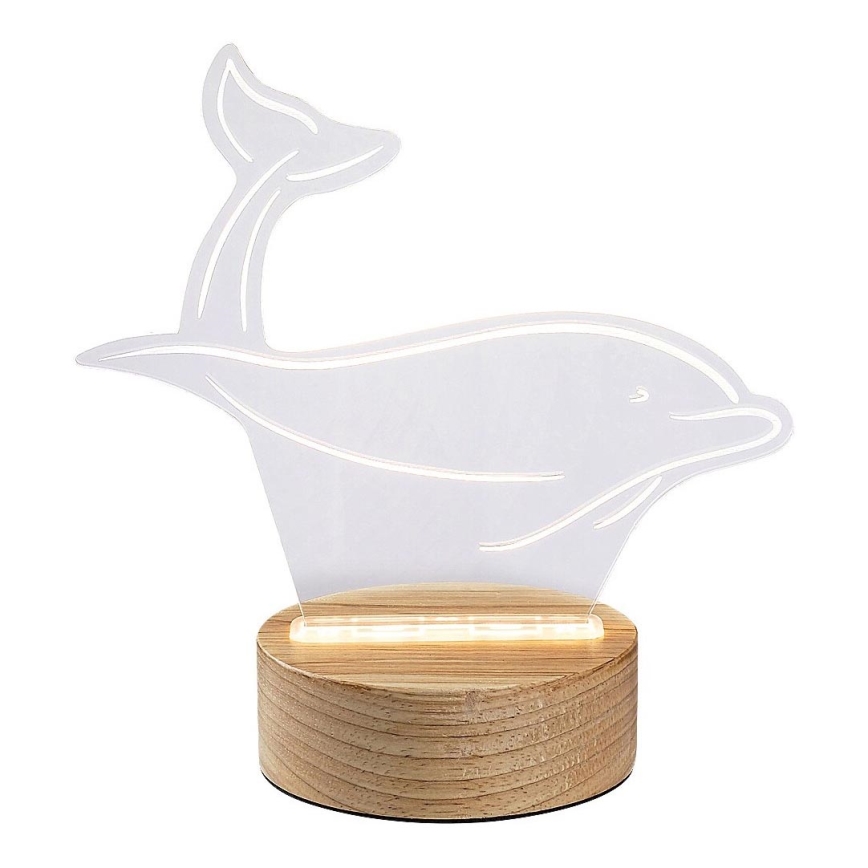 Rabalux - LED-bordslampa för barn LED/2W/5V 3000K dolphin bok