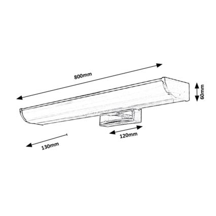 Rabalux - LED Dimbar Badrumsbelysning vägg  LED/13,5W/230V IP44