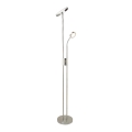 Rabalux - LED Dimbar golvlampa LED/18,5W/230V + LED/4,5W matt krom
