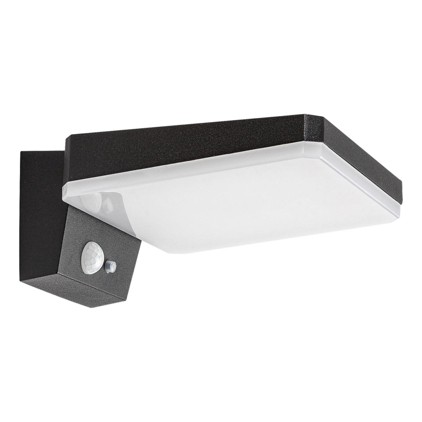 Rabalux - LED Dimbar solcellsvägglampa med sensor LED/4,4W/3,7V IP54 svart 2200 mAh