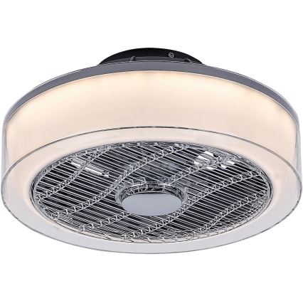 Rabalux - LED Dimbar Takbelysning med en fläkt LED/30W/230V + Fjärrstyrd
