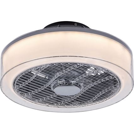 Rabalux - LED Dimbar Takbelysning med en fläkt LED/30W/230V + Fjärrstyrd