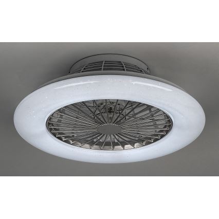 Rabalux - LED Dimbar Takbelysning med en fläkt LED/30W/230V + Fjärrstyrd