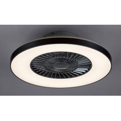 Rabalux - LED Dimbar Takbelysning med en fläkt LED/40W/230V + Fjärrstyrd