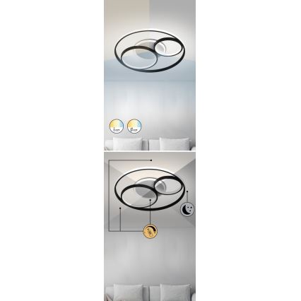 Rabalux - LED Dimbar taklampa LED/50W/230V 3000-6000K diameter 53 cm + fjärrkontroll