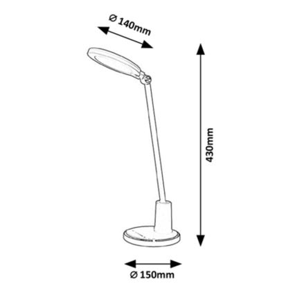 Rabalux - LED Dimbar touch Bordslampa LED/10W/230V 3000-6000K