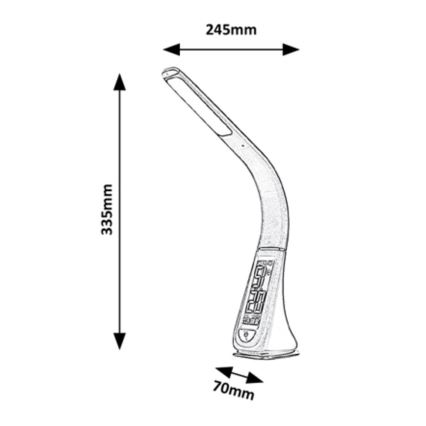 Rabalux - LED Dimbar touch Bordslampa LED/5W/230V svart