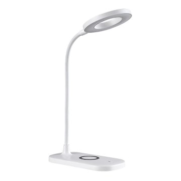Rabalux - LED Dimbar touch bordslampa med trådlös laddning LED/5W/5V 2700-6000K vit