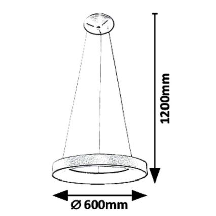 Rabalux - LED Ljuskrona med snöre BilMELLA LED/50W/230V