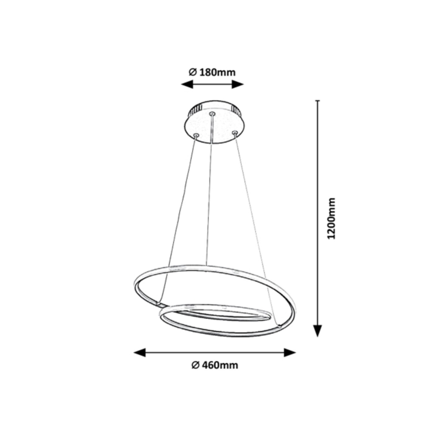 Rabalux - LED Ljuskrona med snöre LED/40W/230V
