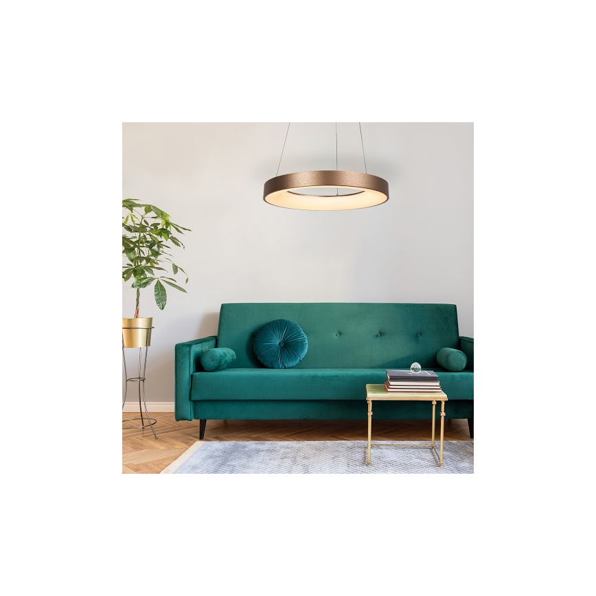 Rabalux - LED ljuskrona med textilsladd CARMELLA LED/80W/230V diameter 80 cm
